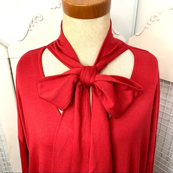 CAbi firebrick red “Tess” long sleeve tee- L - Picture 9 of 16